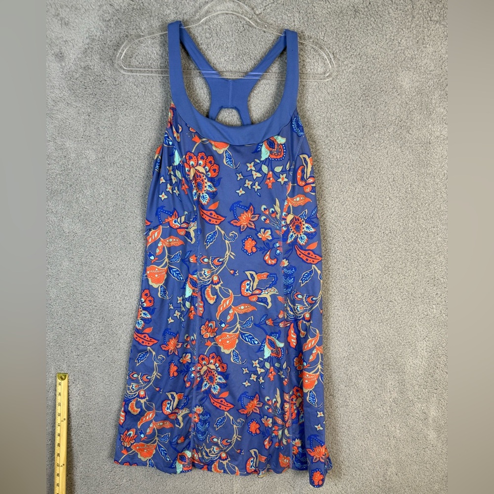 The North Face Women's Blue and Orange athleisure racer back dress large